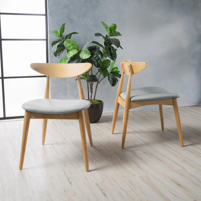 Barron Mid-Century Modern Dining Chairs (Set of 2) by Christopher Knight Home - 22.50 W x 19.75 L x 28.75 H