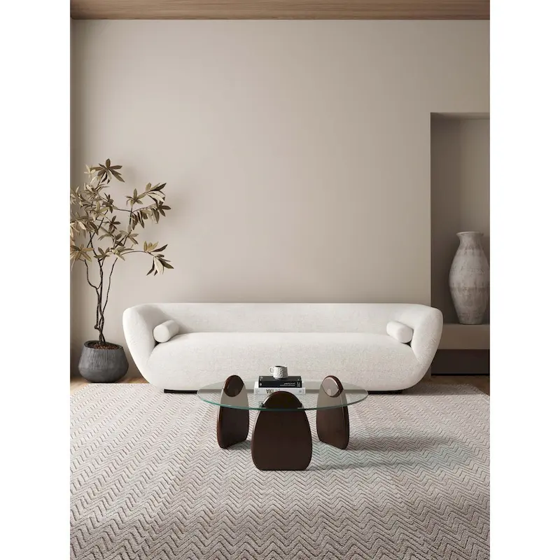 Manhattan Comfort Artesia Dark Walnut Modern Coffee Table