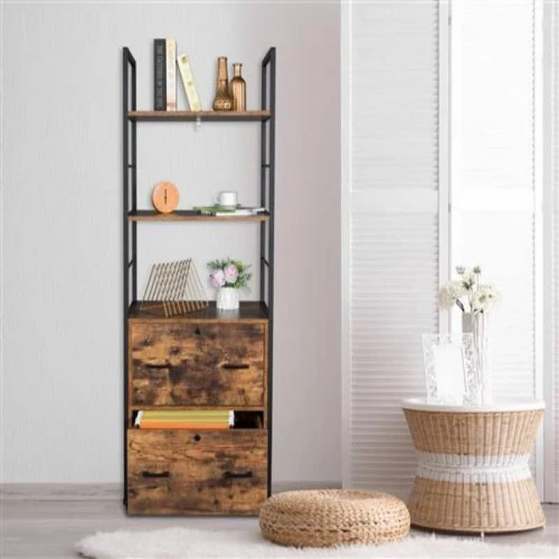 File Cabinet with 2 Drawer and 2 Shelves