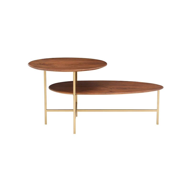 Branson 2-tier Mid-Century Oval Coffee Table