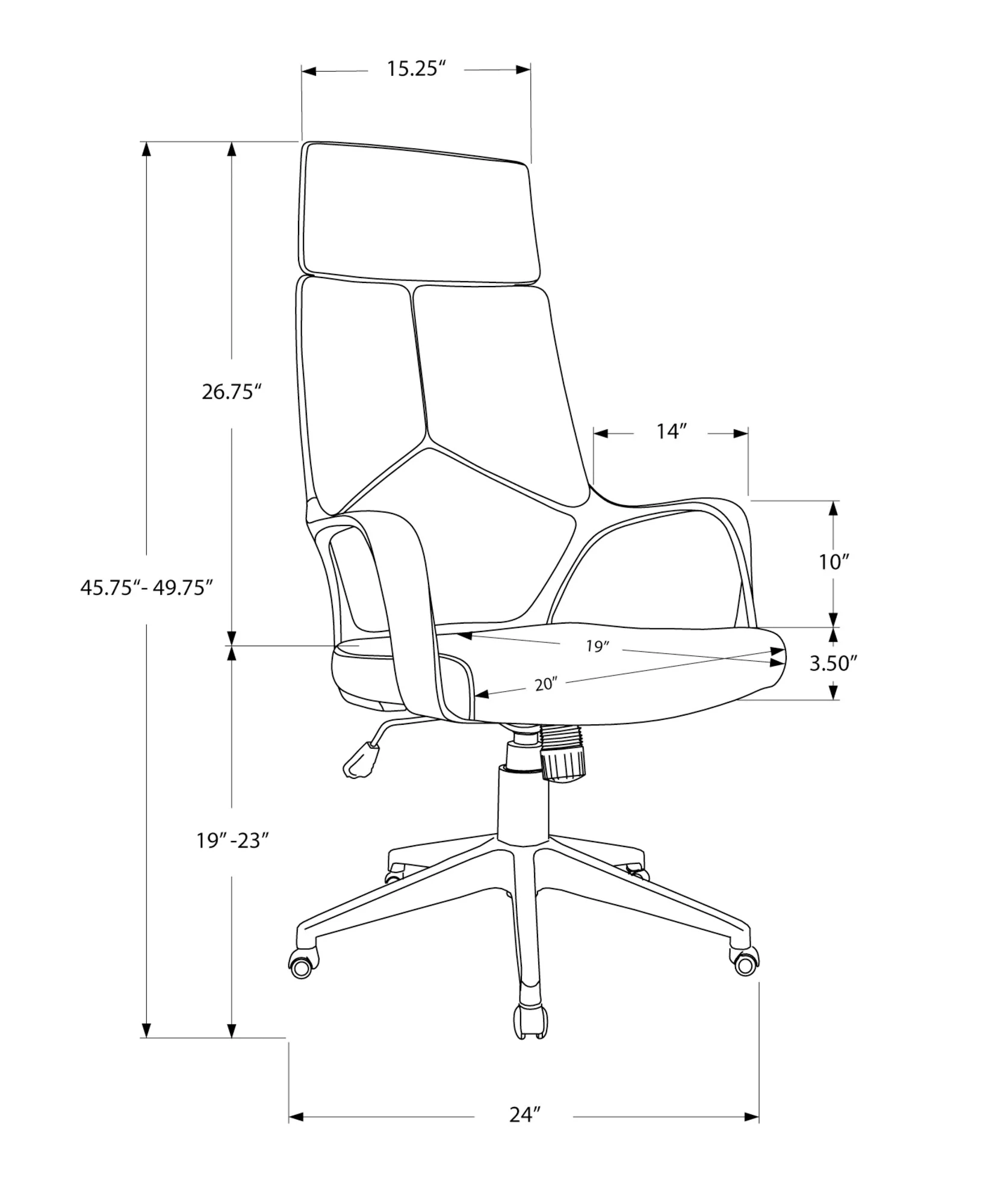 Walker Edison | Modern Ergonomic Swivel Office Desk Chair