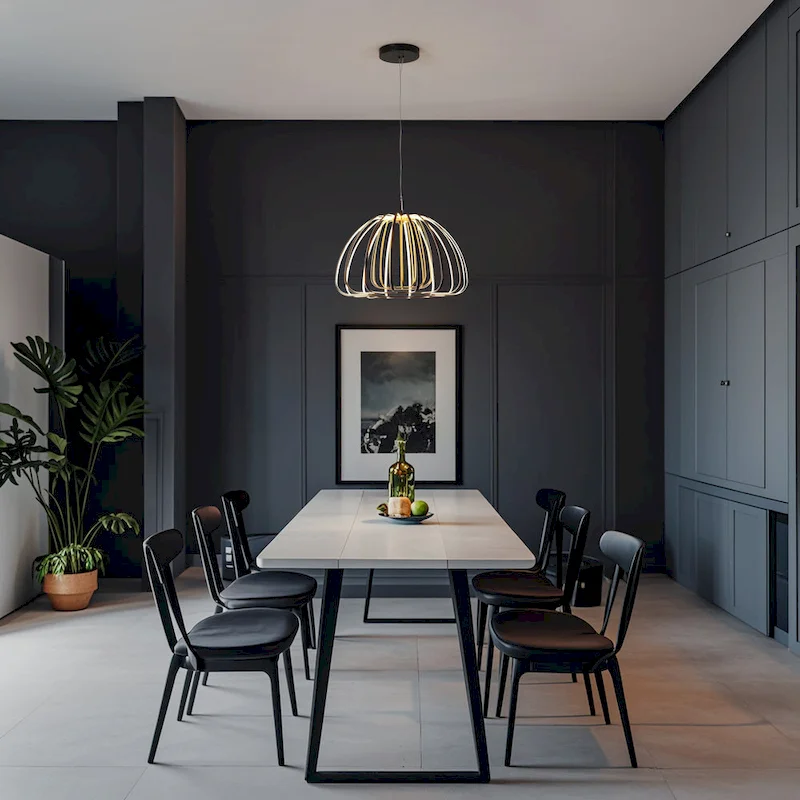 Adjustable Dimmable Cage Integrated LED Pendant, By JONATHAN Y