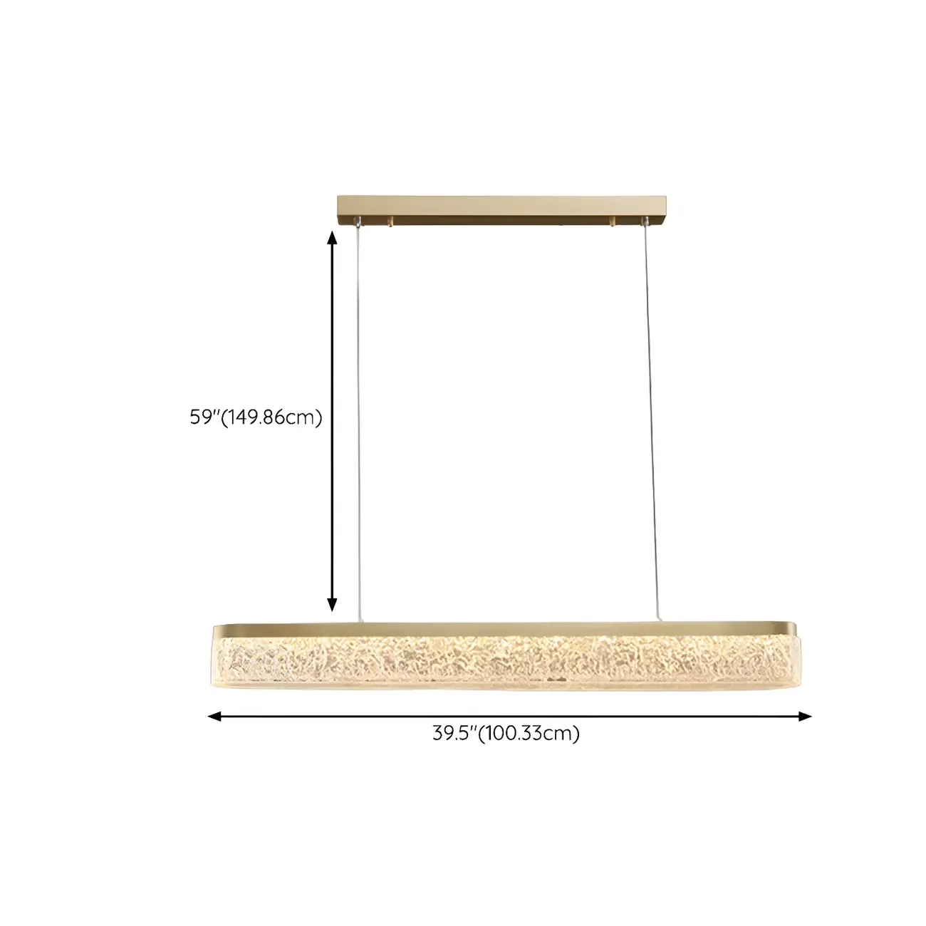 Modern Gold 3-Gear Dimming LED Kitchen Island Pendant Light