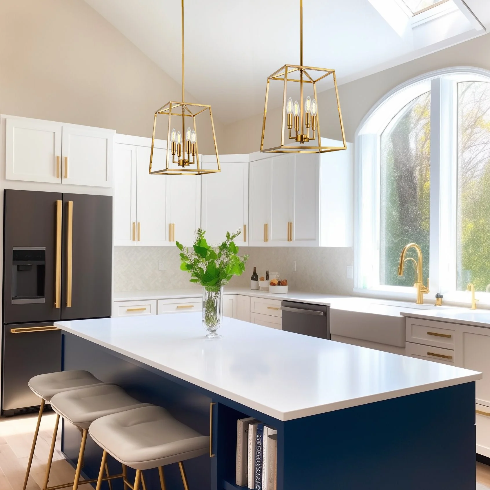 Bellevue 16 4-Light Modern Farmhouse Lantern Pendant Light