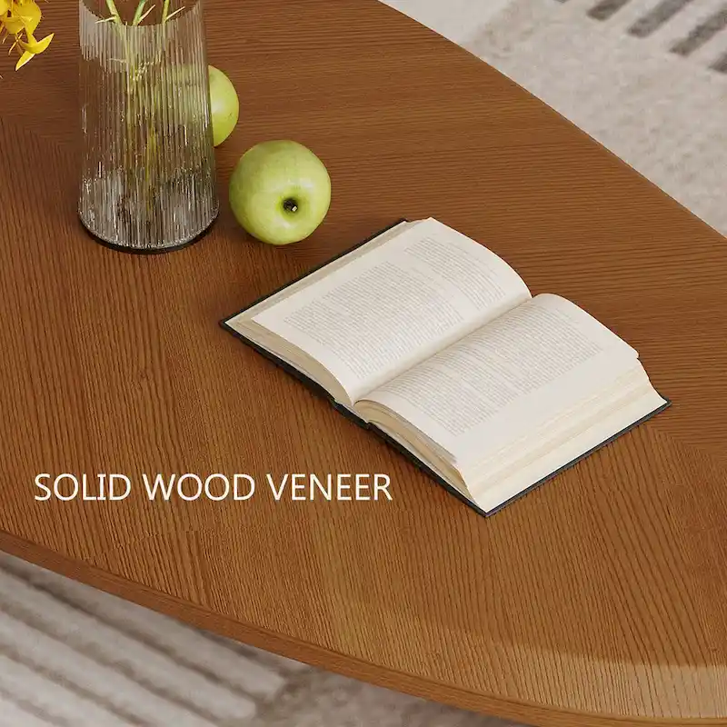 51 Modern Wood Coffee Table with 3 ball legs