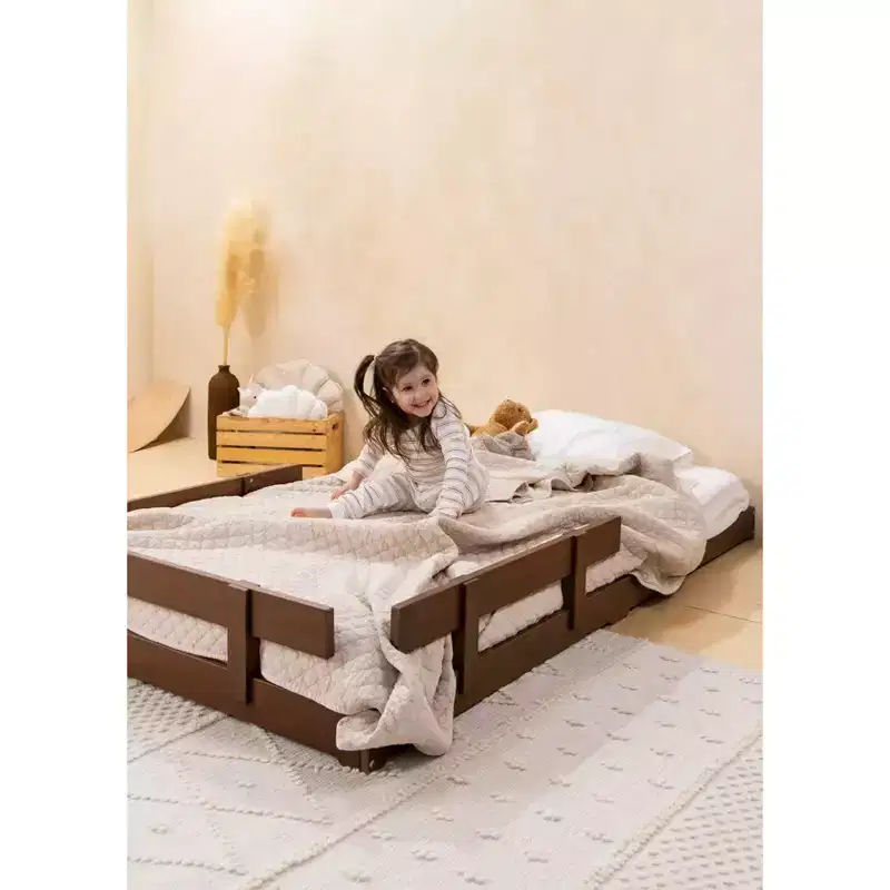 Coco Village - Wooden Bed Frame - Walnut