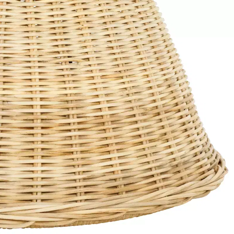 Natural Rattan Round Stool, Bohemian Style, 1 Seat