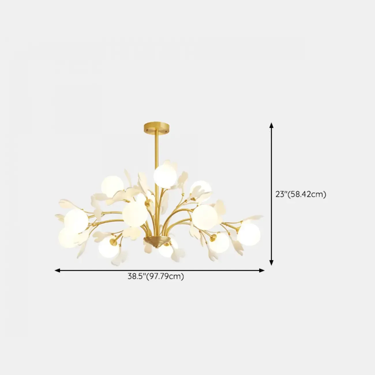 Modern Brass Branch Chandelier with Elegant Design
