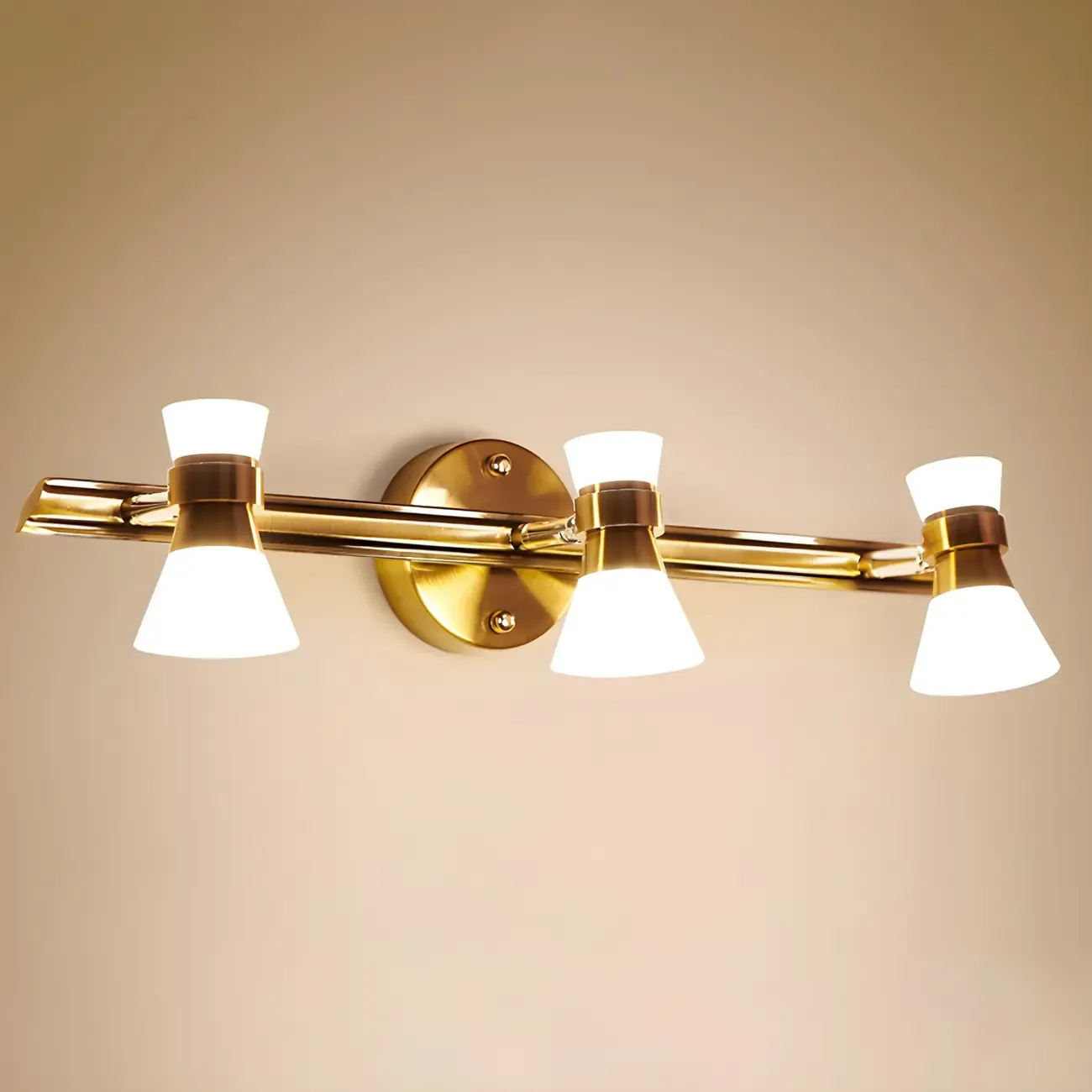 Modern Gold Cone Shade Bathroom Vanity Light LED Fixture