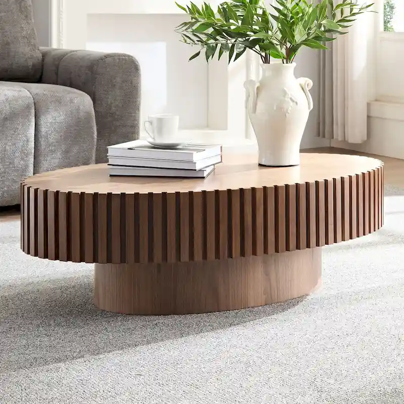 Modern Handcraft Drum Coffee Table