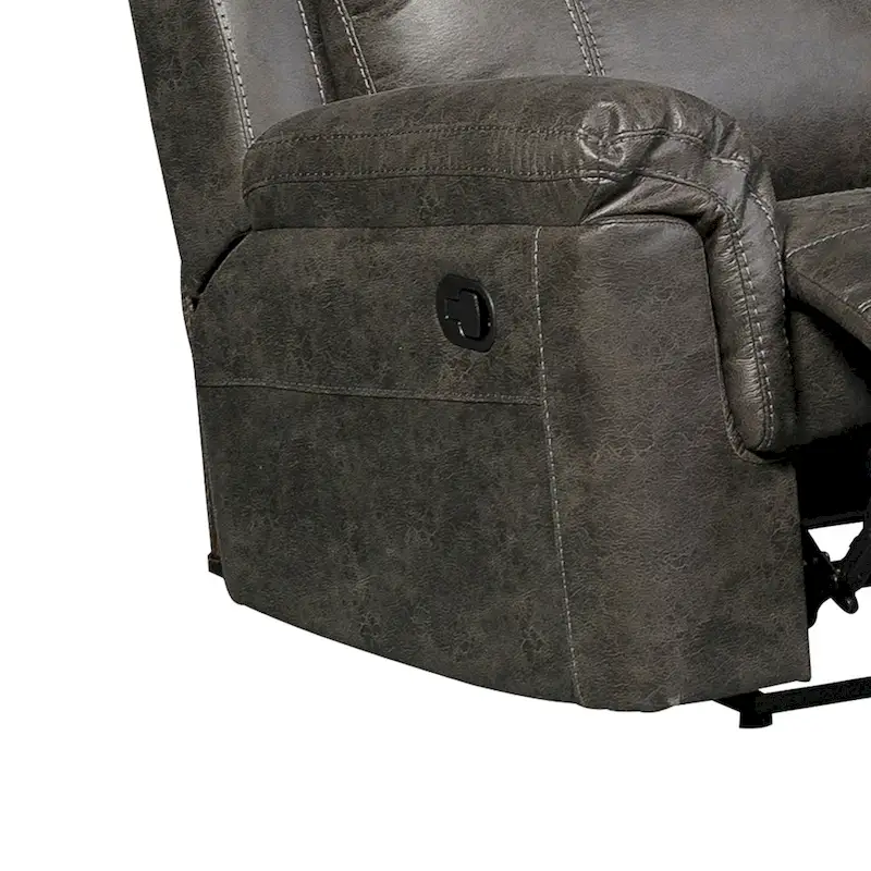 Nicole Reclining Faux Leather Upholstered Sectional Sofa