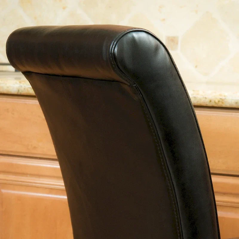 Lisette 41-inch Leather Counter Stool (Set of 2) by Christopher Knight Home