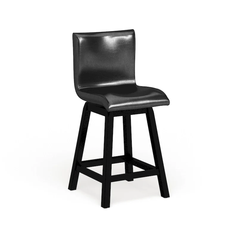 Hace Contemporary Black Swivel Counter Height Chairs (Set of 2) by Furniture of America