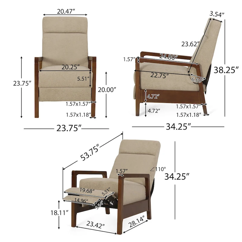 Neihart Waterfall Back Pushback Recliner by Christopher Knight Home