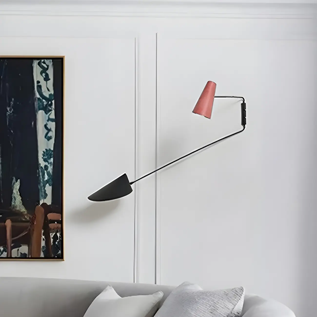 Metal Cone and Duckbill Shade Swing Arm Wall Light