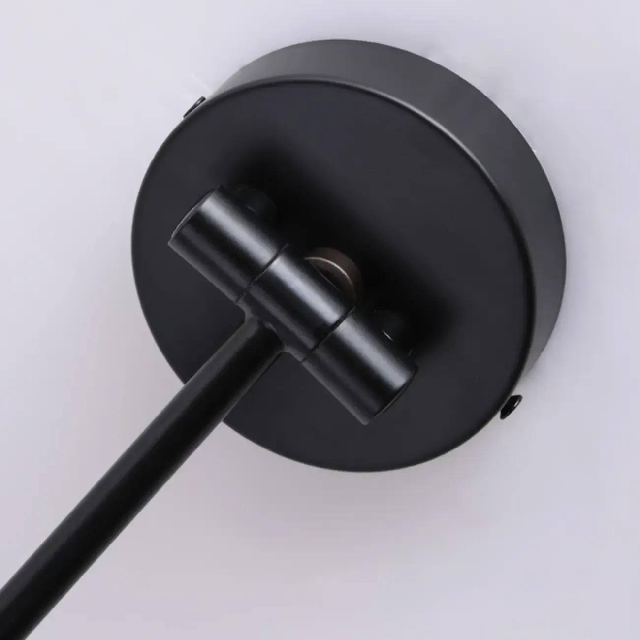 18 Small Bedside Swing Arm Wall Light with Wooden Shade