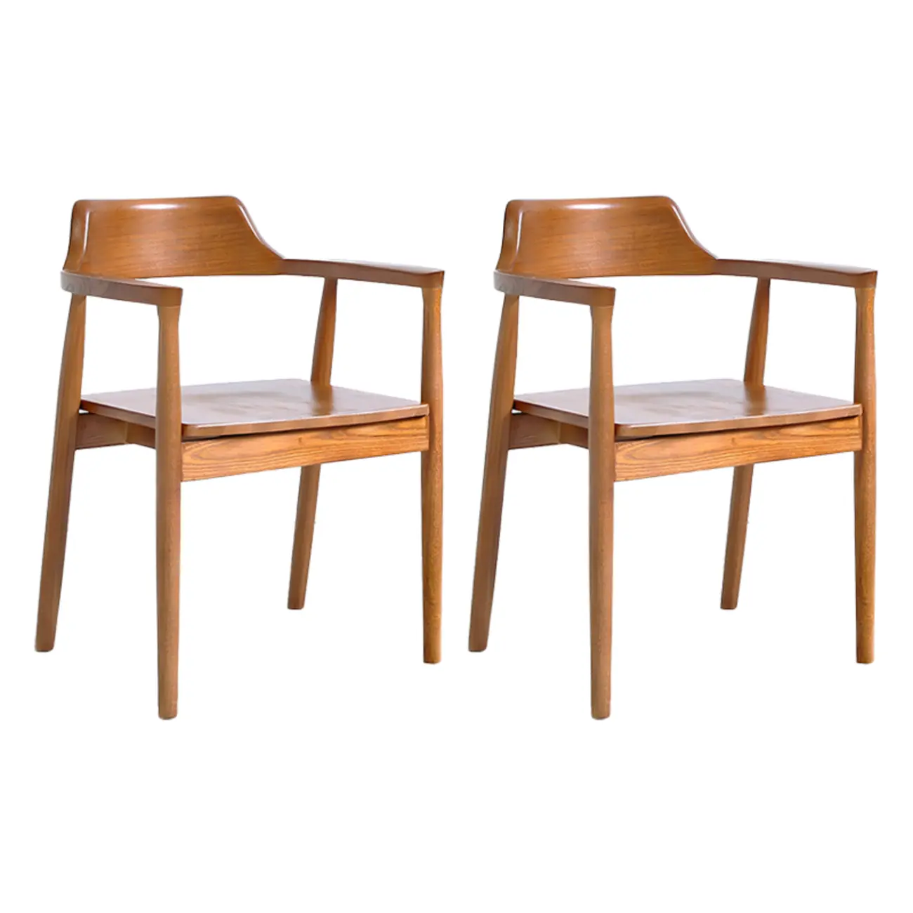 Mid Century Solid Wood Dining Chair Set of 2