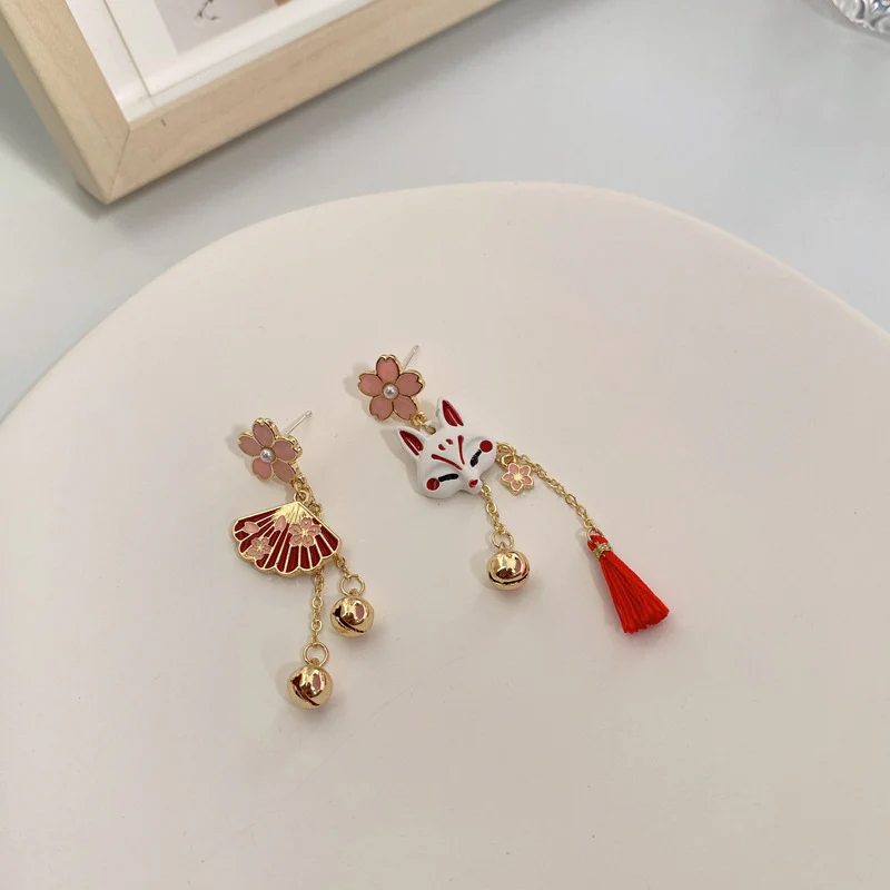 Luninana Earrings -  Cherry Blossom Fox Earrings YBY031
