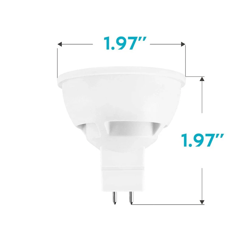 Luxrite MR16 LED Bulb 50W Equivalent, 12V, Dimmable, 500 Lumens, GU5.3 LED Bulb 6.5W, Enclosed Fixture Rated (6 Pack)