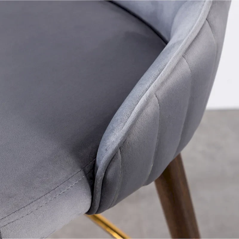 Roundhill Furniture Leland Fabric Upholstered Wingback Bar Stools (Set of 2)