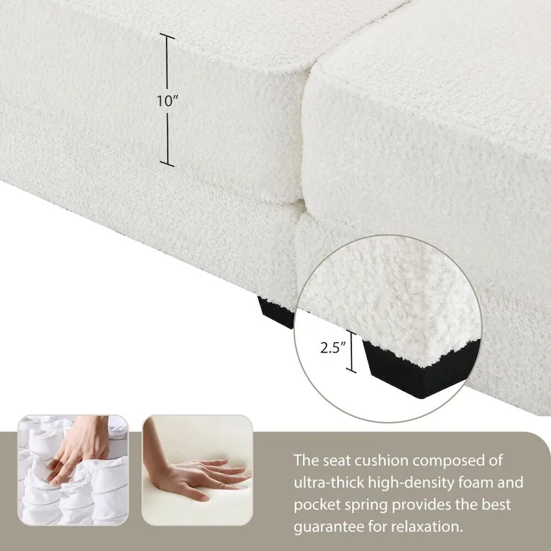 Combination Modular Convertible Sectional Sofa with Ottoman