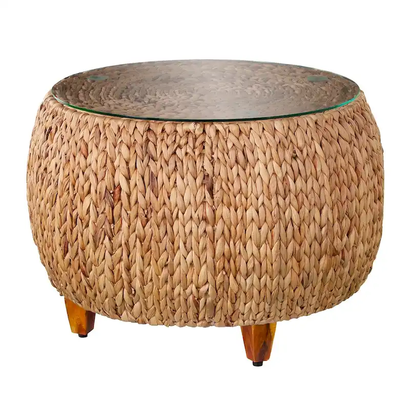 SEI Furniture Terraza Round Water Hyacinth Coffee Table