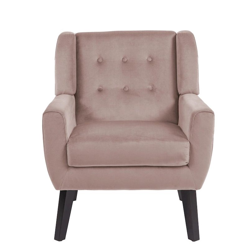 Velvet Upholstered Armchair Tufted Accent Chair