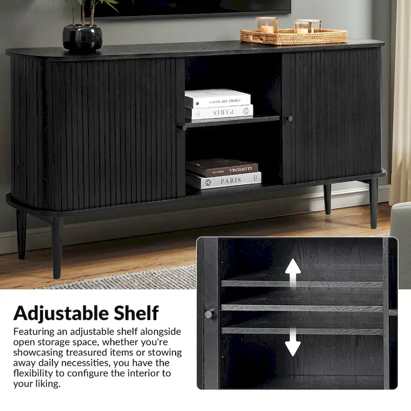 Franz Modern 63Wide Sideboard with adjustable shelf by HULALA HOME