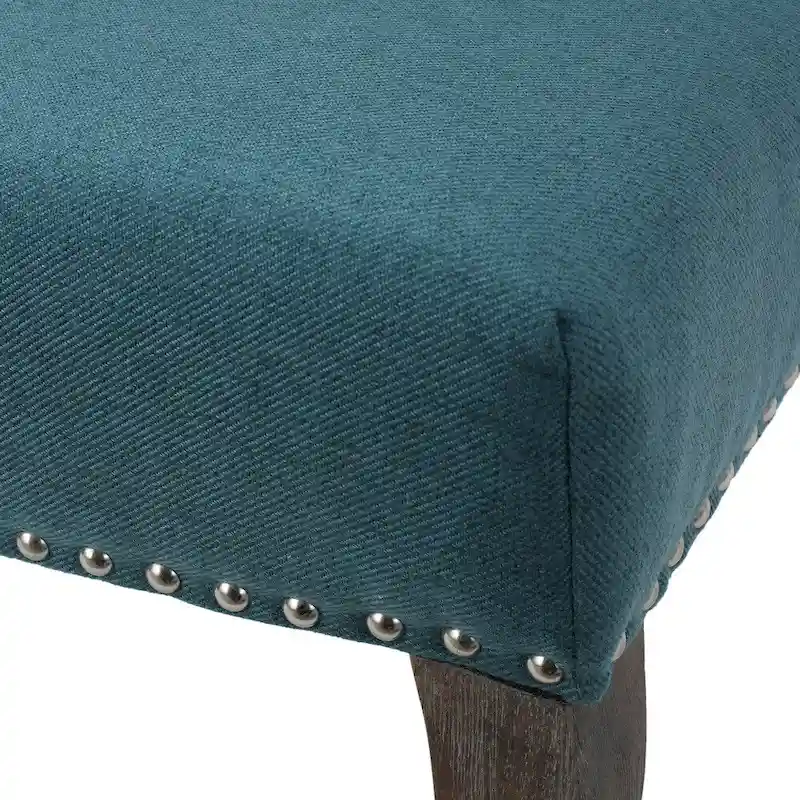 Niclas Wing Back Studded Fabric Accent Chair by Christopher Knight Home