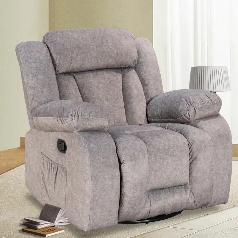Rocker and Swivel Upholstered Recliner