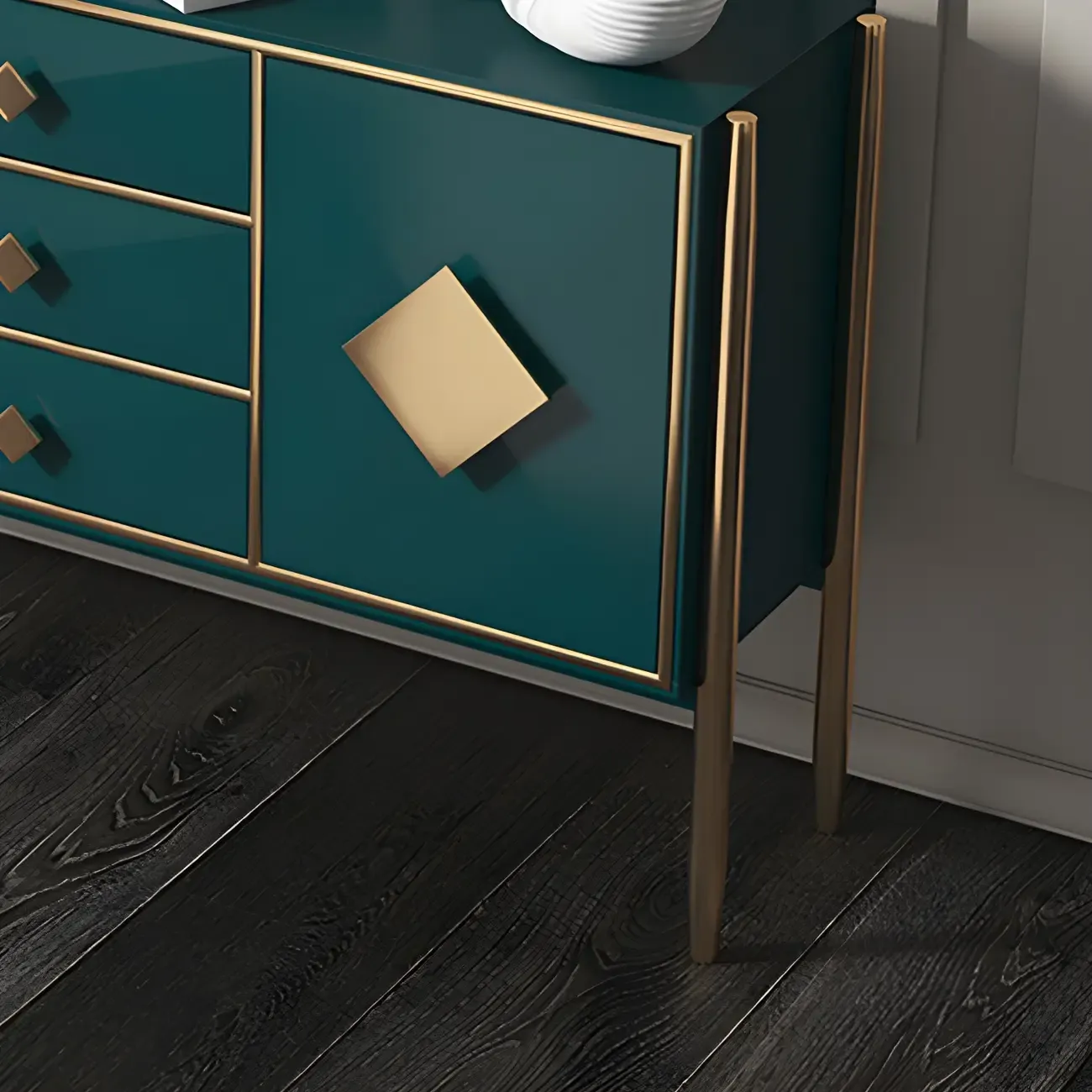 Luxury Wooden Sideboard with 3 Drawers & 2 Cabinets