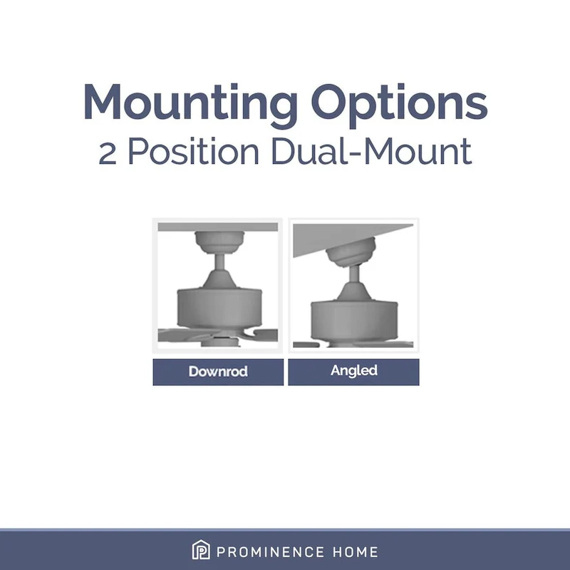 52  Prominence Home Octavia Matte Black Industrial Style LED Ceiling Fan with Light, Remote Control