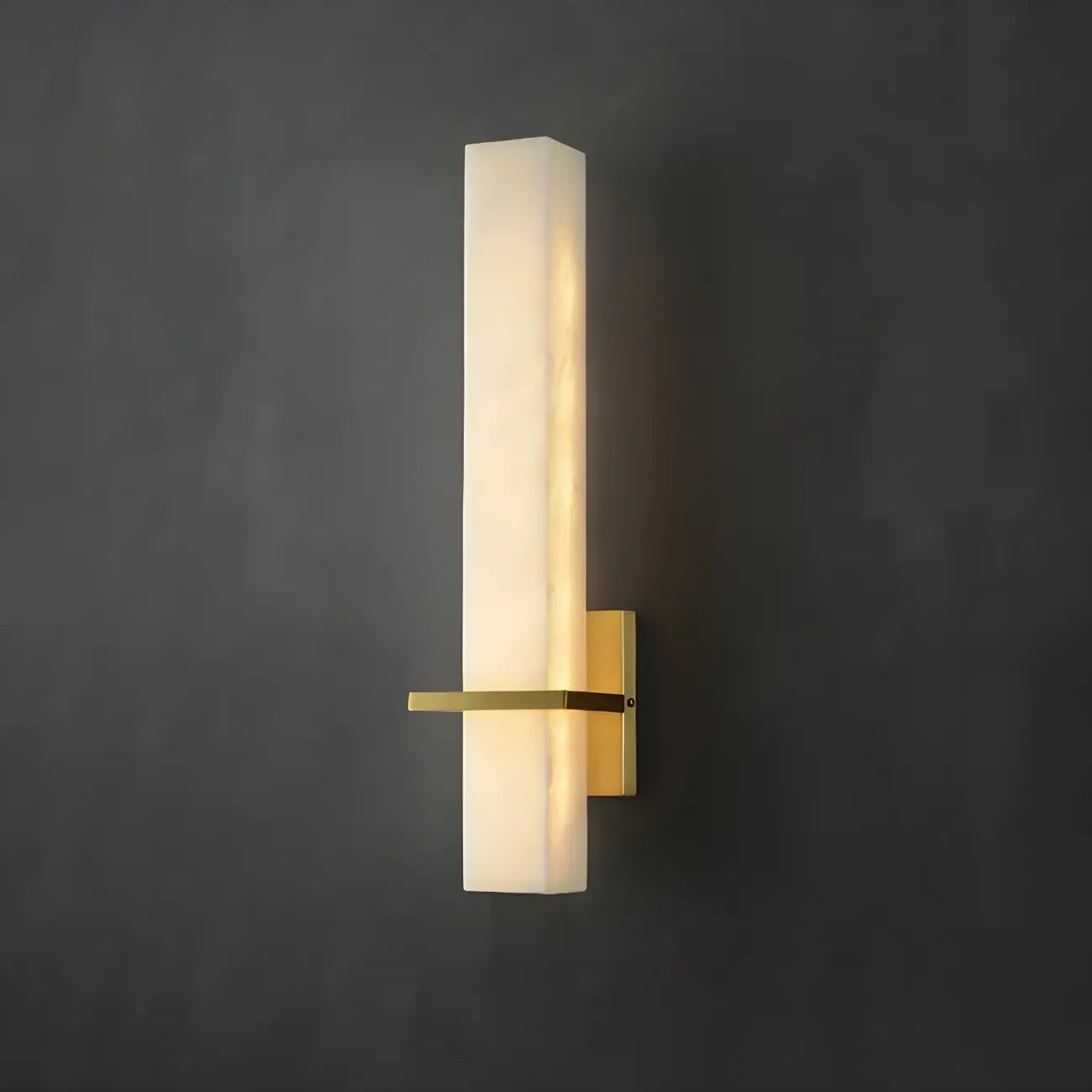 Modern White Stone LED Wall Sconce