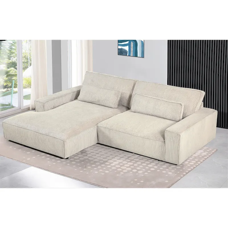 105.52-Inch Ultra-Wide Luxury Modular Sofa with Solid Wood Frame