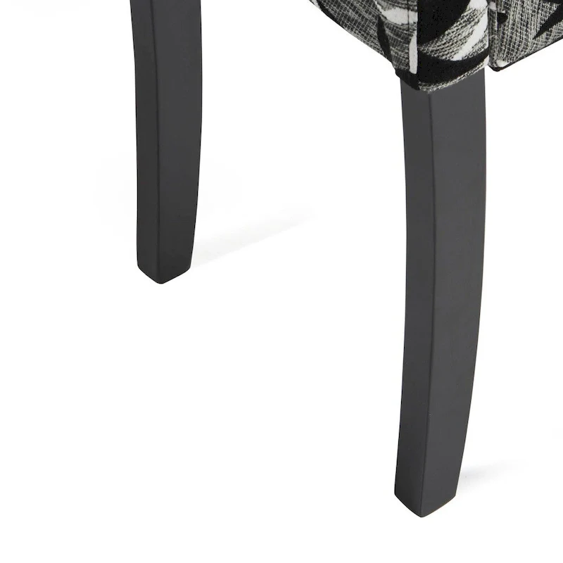 Black and Silver 5-Piece Dining Table and Chairs Set