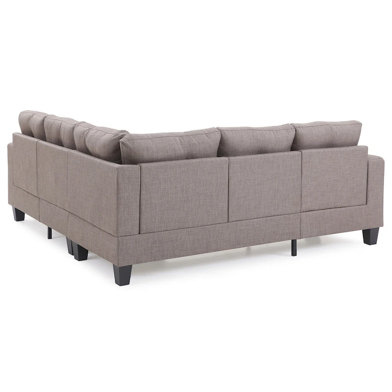 Newbury 82 in. W 2-piece Polyester Twill L Shape Sectional Sofa - 32L x 82W x 35H