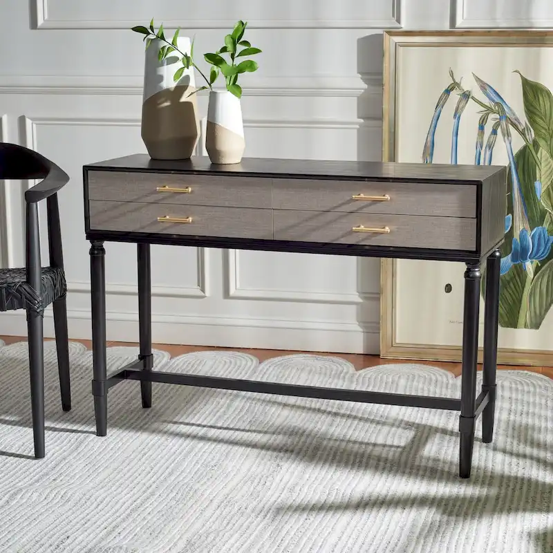 SAFAVIEH Birdella 4-Drawer Console Table - 42 W x 13 L x 29.5 H - 42Wx13Dx30H