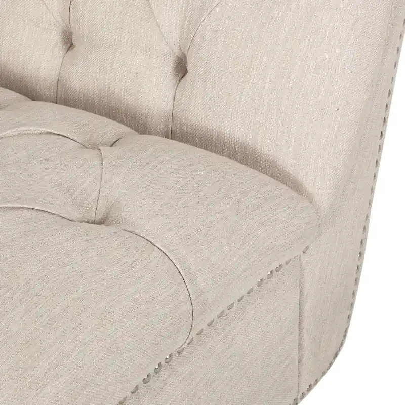 64.25 Button Tufted Chaise Lounge Chair with Birch Legs