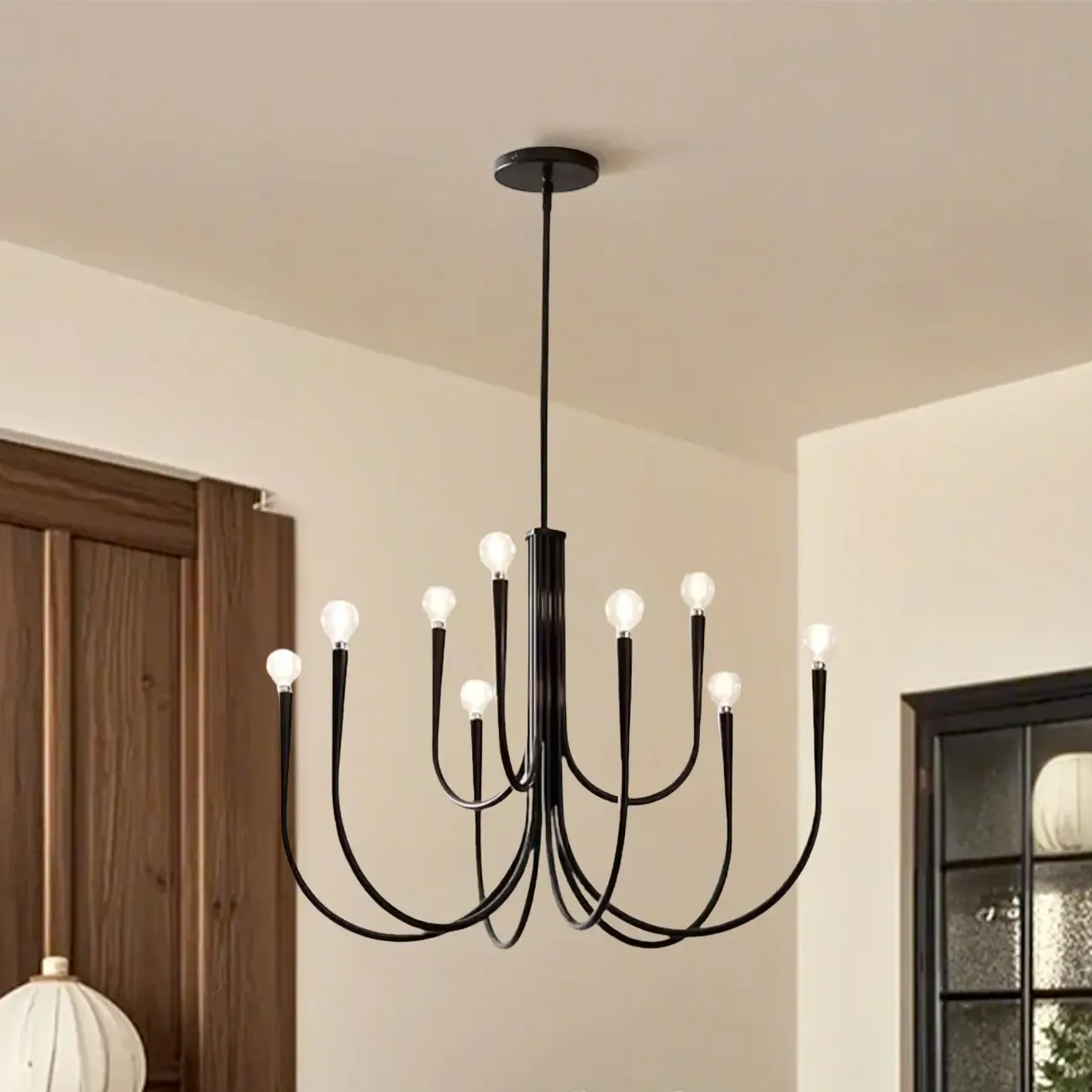 Mid-Century Branch Ceiling Chandelier with Adjustable Height