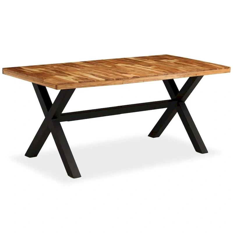 vidaXL Dining Table Solid Acacia and Mango Wood 70.9x35.4x29.9