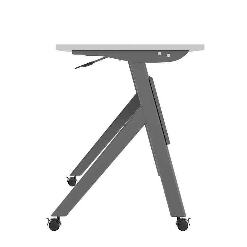 Commercial Nesting Flip Training Table with Steel Frame and Y-Legs - 23.5W x 60D x 30H