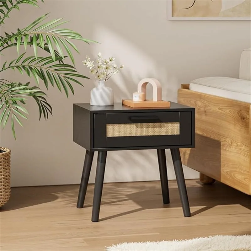 Bedroom Nightstands Wooden Night Stands - 11.81D x 15.35W x 19.69H
