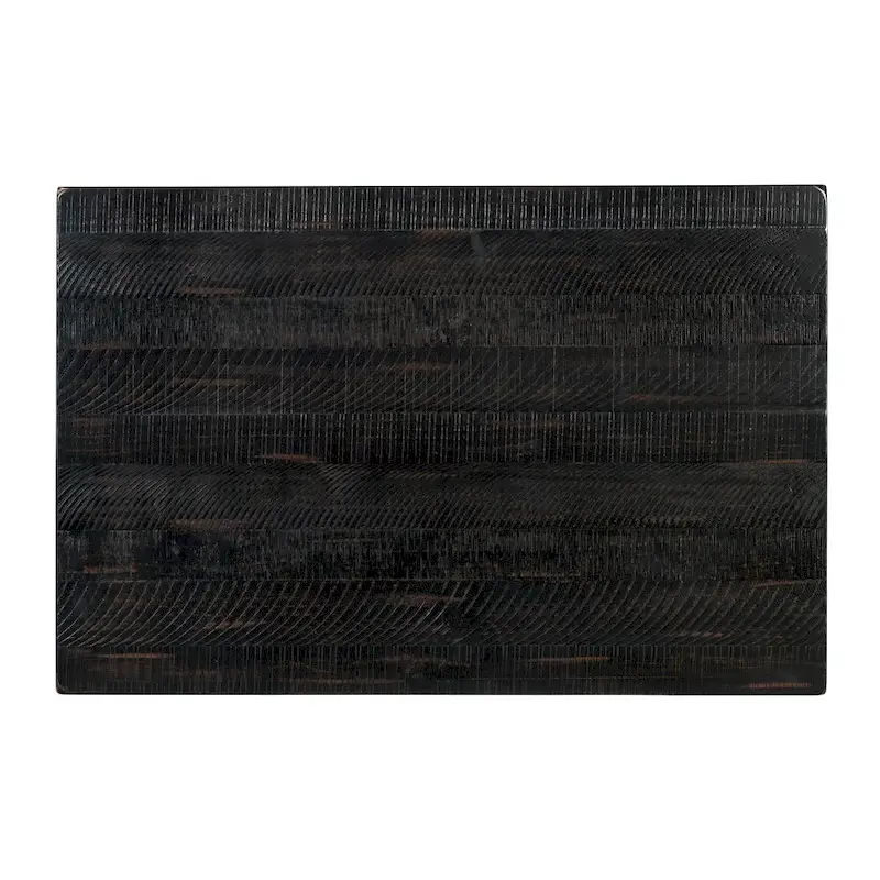 Farmhouse Coffee Table with Bottom Shelf, Grey/Espresso/White/Black/Honey, Pine Wood