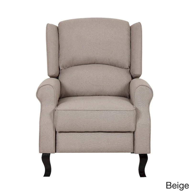 Modern Wingback Linen Fabric Accent Recliner Chair
