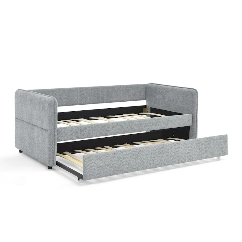 Twin Boucle Daybed with Trundle
