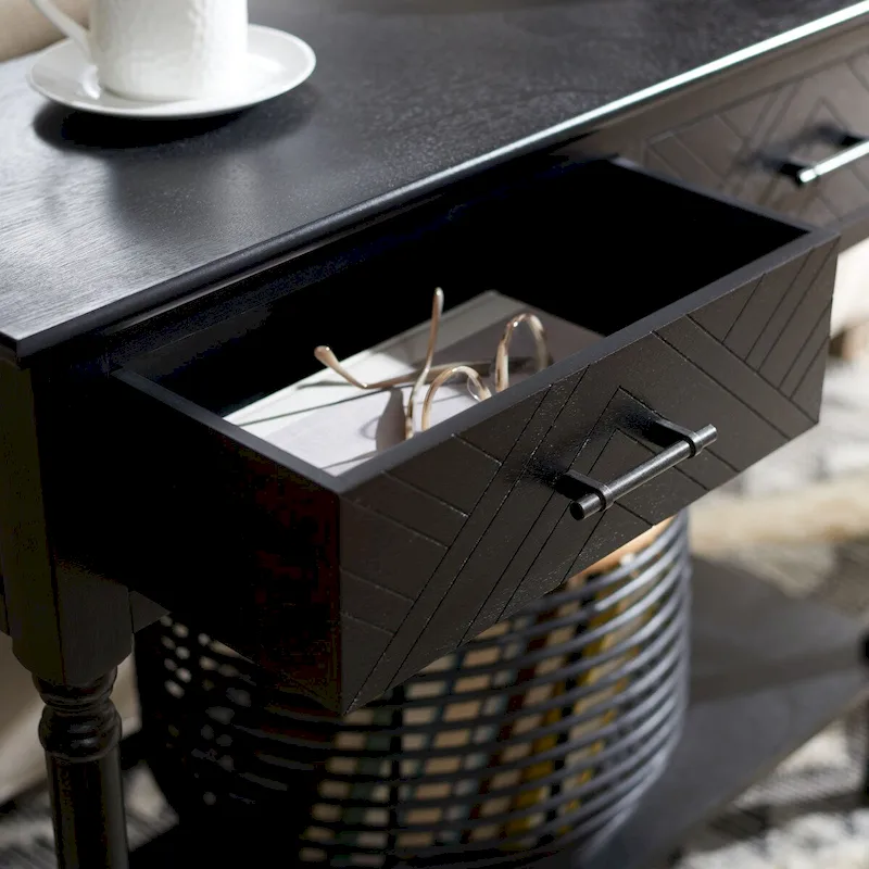 SAFAVIEH Eryka 2-Drawer Console Table - 35.5 W x 13 L x 29.5 H - 36Wx13Dx30H