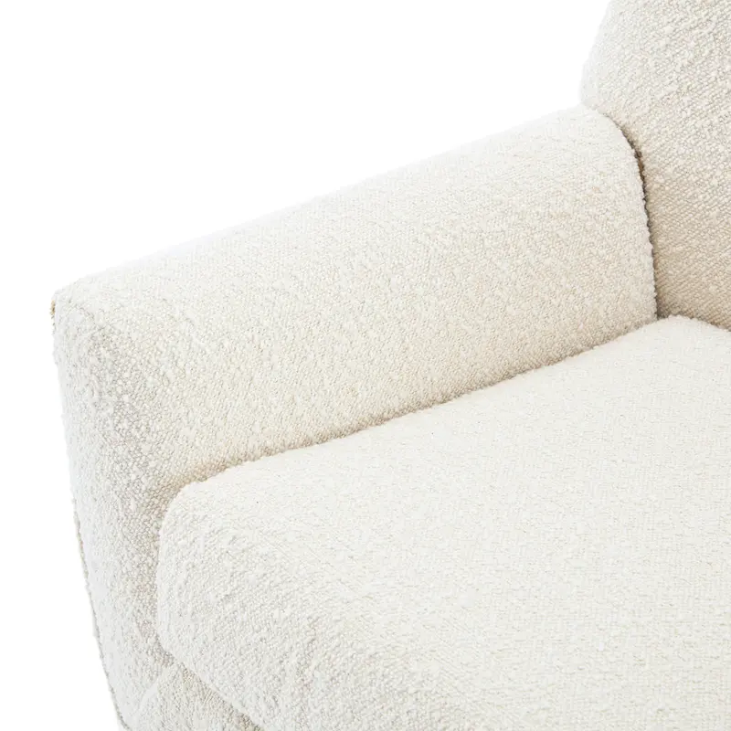 Almond Boucle Tufted Back Accent Chair by Christopher Knight Home