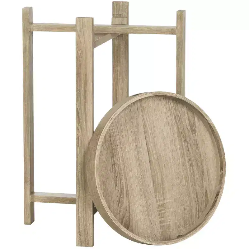 Hamish Side Table - FOX4248A - Beige - Safavieh Couture