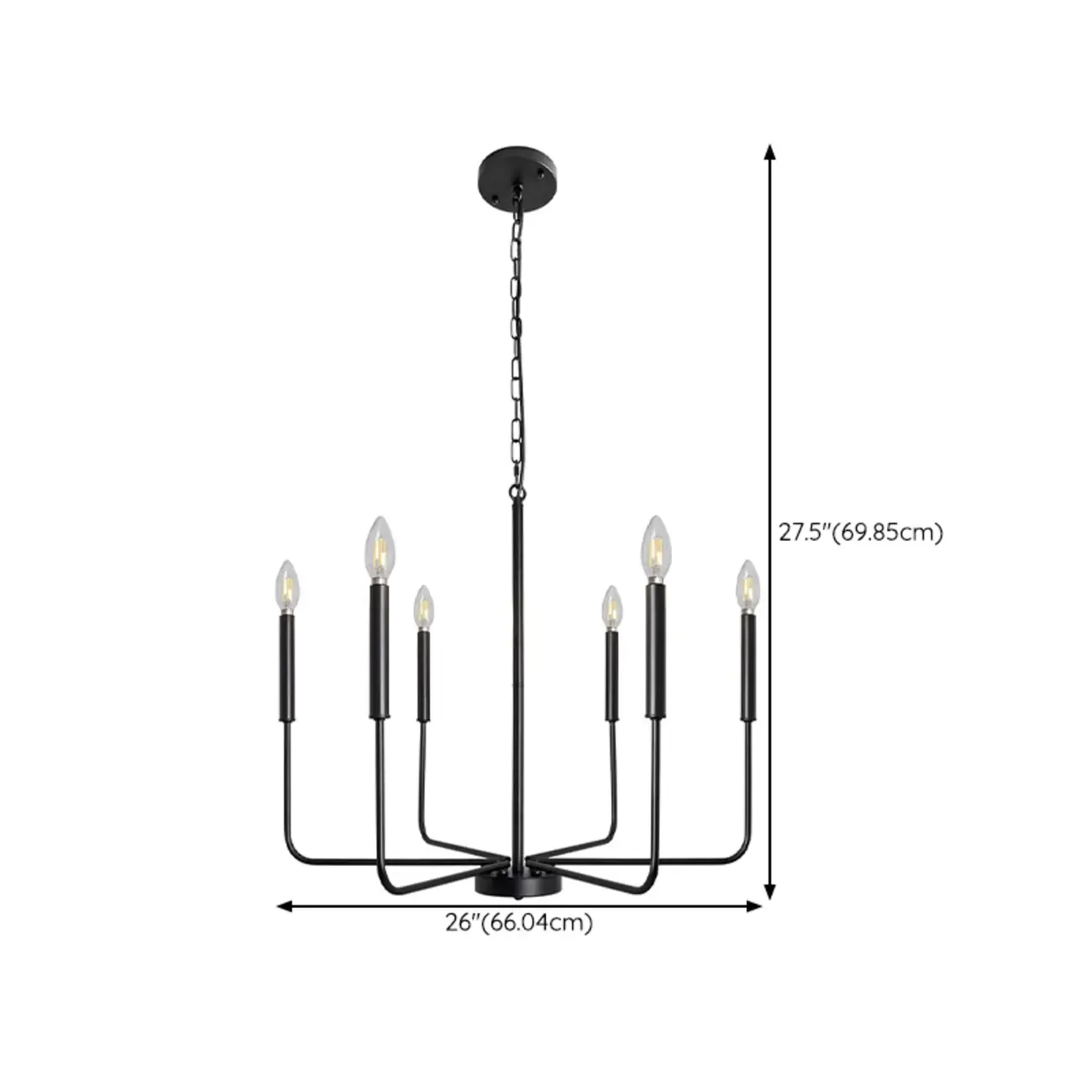 Industrial Black Chandeliers at Home with Adaptable Height