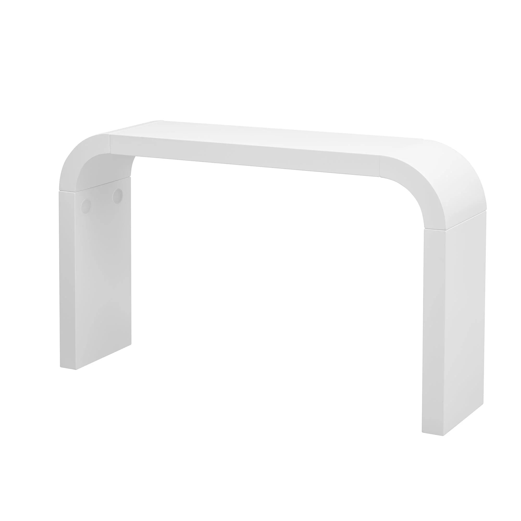 Modern Wood Rectangle Console Table, White